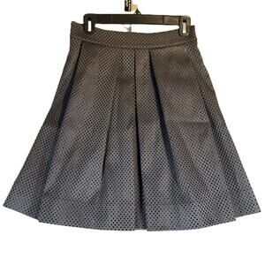 D Exterior Box Pleated Mini Skirt Woman EU 42 W30 Made Italy Side Zip Grey Black
